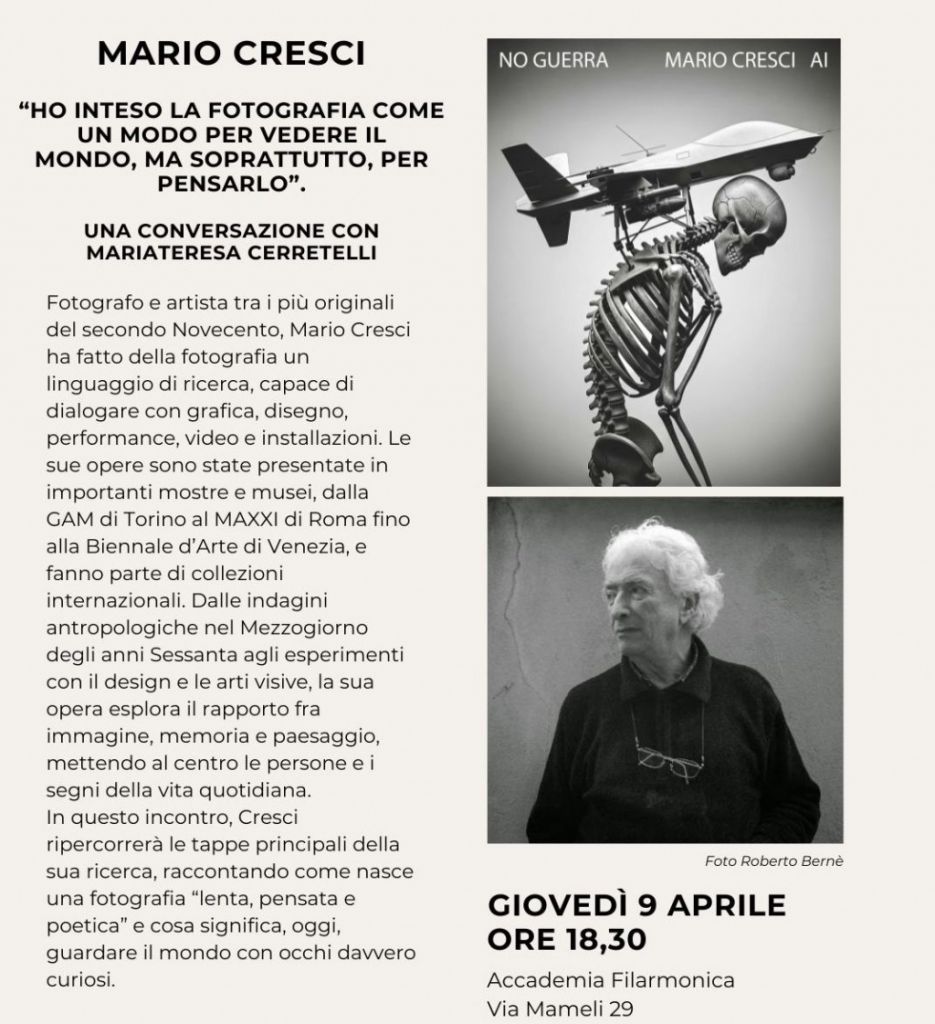 Mario Cresci alla Filarmonica